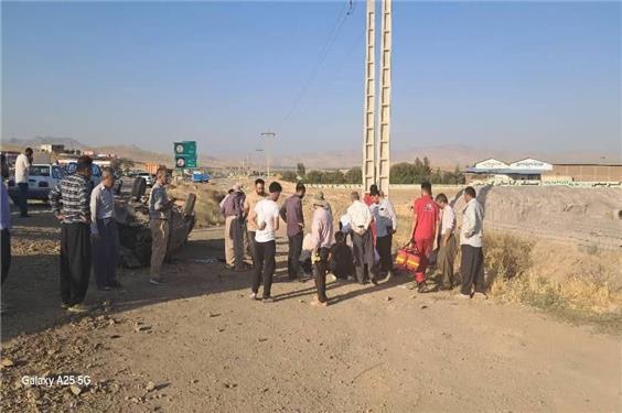 مصدومیت سه تن در سانحه رانندگی در محور میاندوآب به مهاباد