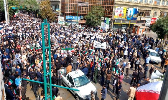 مردم اردبیل در محکومیت آشوبگران راهپیمایی کردند