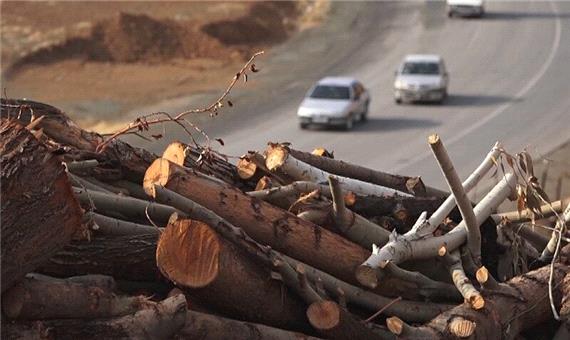 توقیف محموله 48 تُنی چوب قاچاق در مسیر مهاباد-میاندوآب