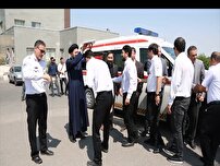 اعزام کاروان اورژانس اردبیل برای خدمات رسانی به زائران اربعین حسینی