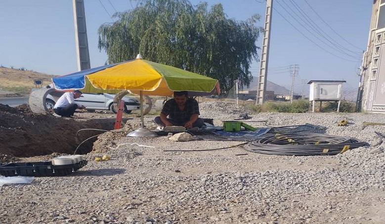 اتمام عملیات رفع خرابی کابل فیبر نوری در روستای کیله سیپان پیرانشهر