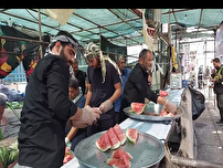 خدمات رسانی موکب های اردبیل در مرز مهران