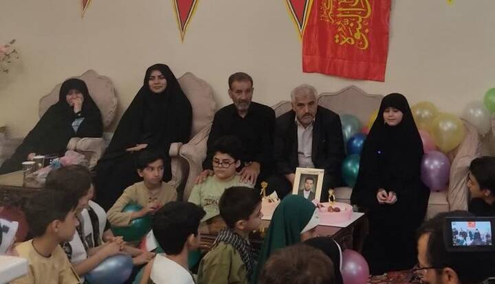 یاد و خاطره شهید «مهدی بزرگی» در جشن تولد دخترش گرامی داشته شد