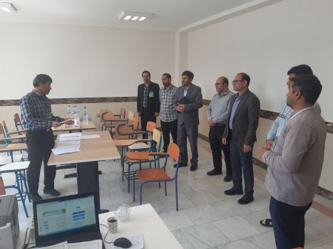 بازدید معاون پژوهش ، برنامه ریزی و توسعه منابع و رییس امور اداری استان از محل ارزیابی نهایی داوطلبان آزمون استخدامی