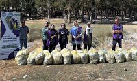پاکسازی تالاب گردشگری گلمرز ارومیه با مشارکت گروه‌های مردمی