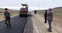 آسفالت‌ریزی راه ۱۱ روستای شهرستان خداآفرین