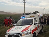 جان باختن یک تن در واژگونی خودرو در محور بوکان به میاندوآب