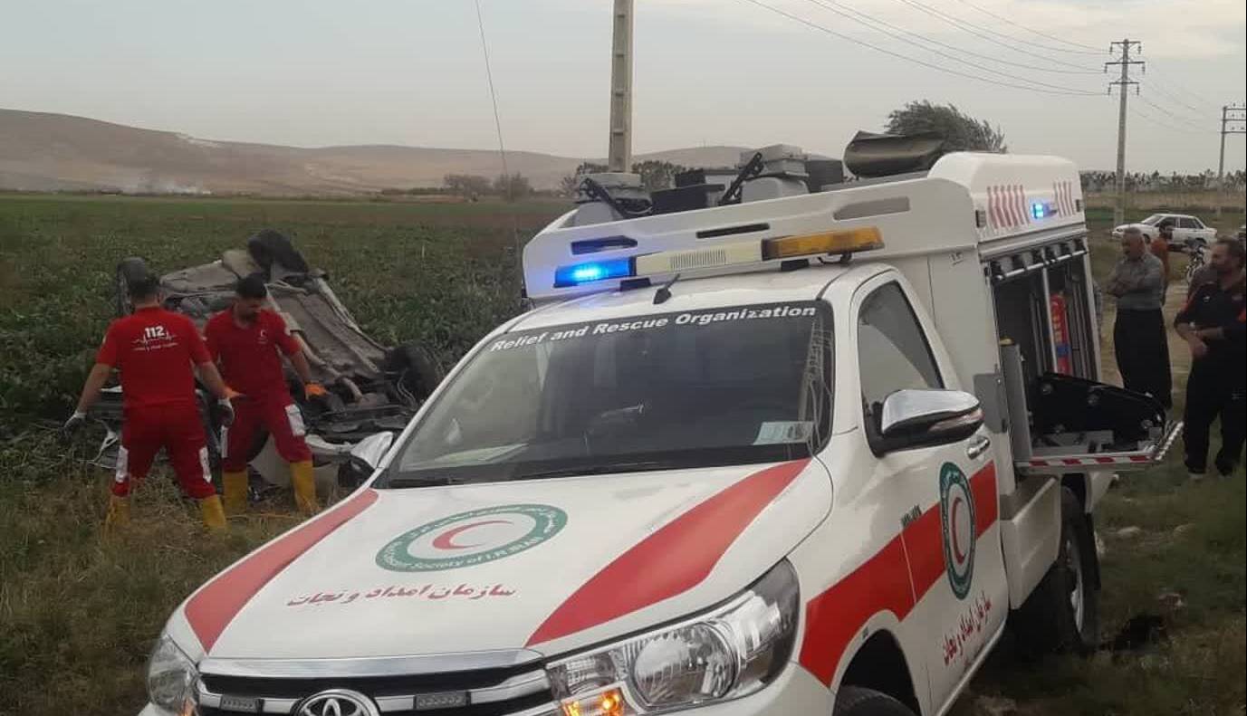 جان‌باختن یک تن در واژگونی خودرو در محور بوکان به میاندوآب