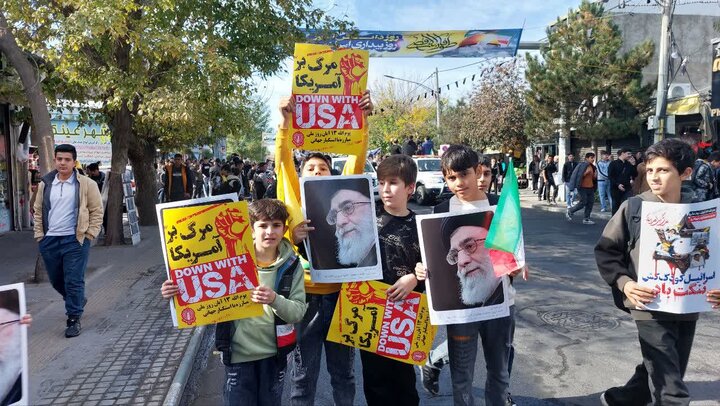 راهپیمایی ۱۳ آبان در مشگین شهر؛تجلی وفاداری مردم به انقلاب اسلامی