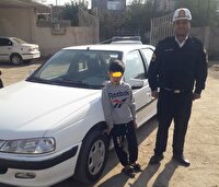 پلیس خودروی راننده ۸ساله را توقیف کرد