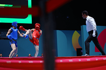 مدال طلای بازی‌های هم‌بستگی اسلامی بر گردن ووشو کار اردبیلی