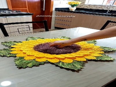 ایده رومیزی بافت آفتابگردان