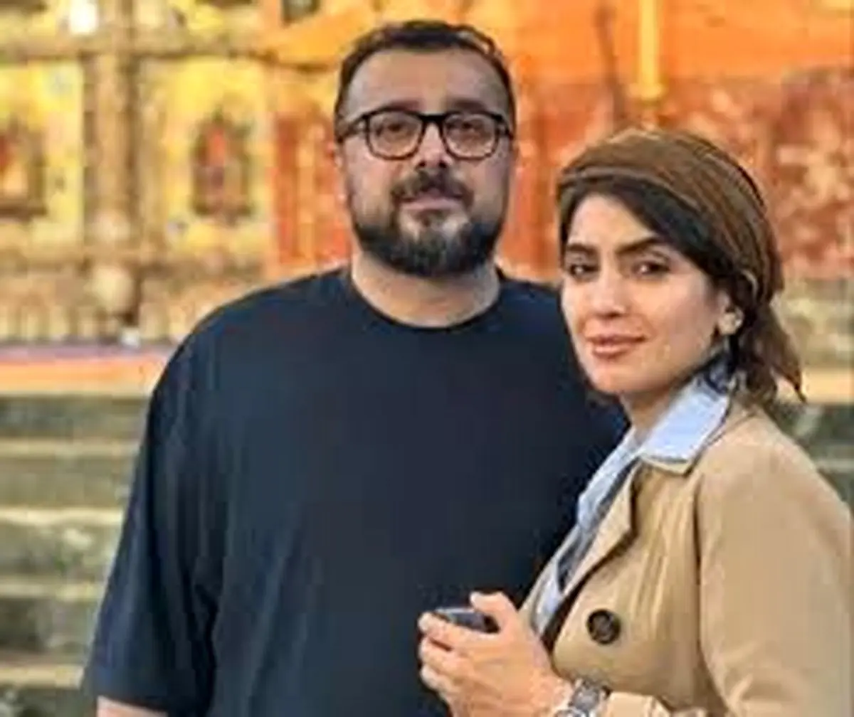 استایل راک و جذاب «مونا کرمی» در کنار همسرش