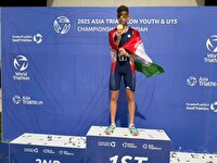 طلایی شدن ورزشکار آذربایجان شرقی در مسابقات ترای‌اتلون آسیا