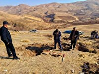 اقدامات اضطراری برای ساماندهی محوطه گورستان دوره اشکانی در مهاباد