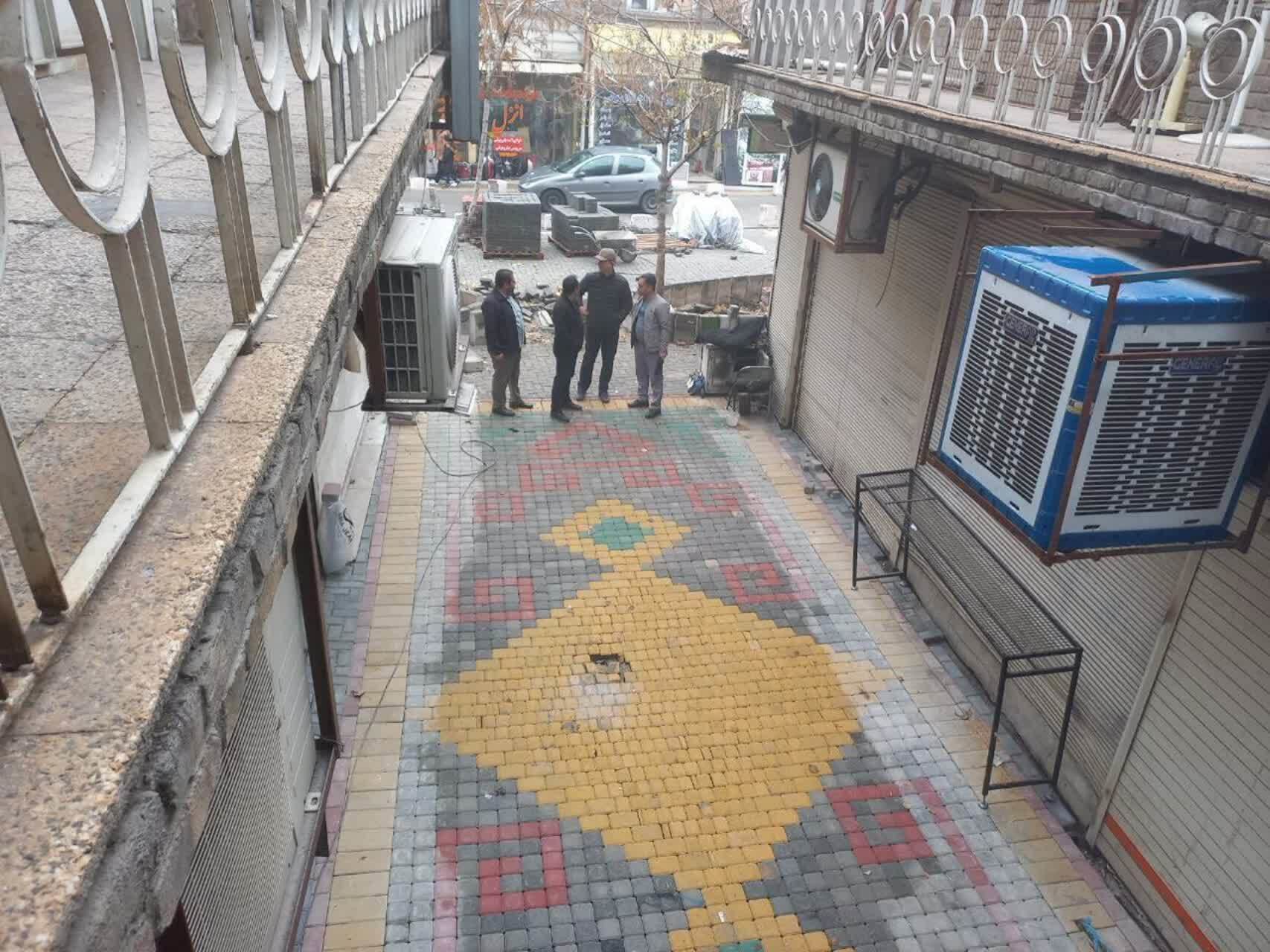 کف سازی راسته تاریخی غلام خان  ارومیه