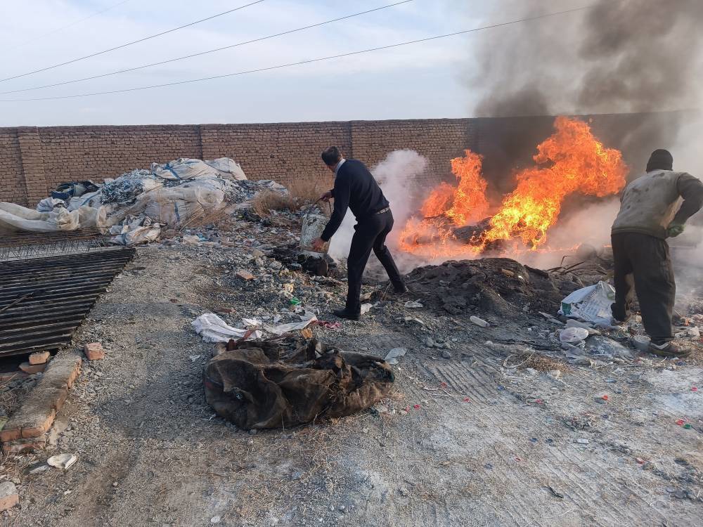 زباله‌سوز غیرمجاز در ارومیه با همکاری پلیس به مراجع قضایی معرفی شد
