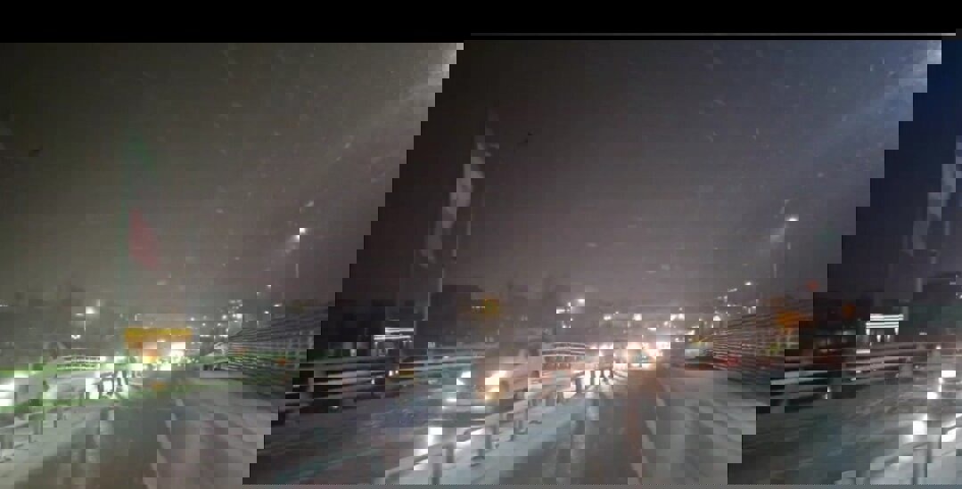 بارش خفیف برف در اردبیل