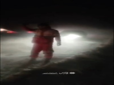 گرفتاری مسافران در کولاک جاده نقده-پیرانشهر