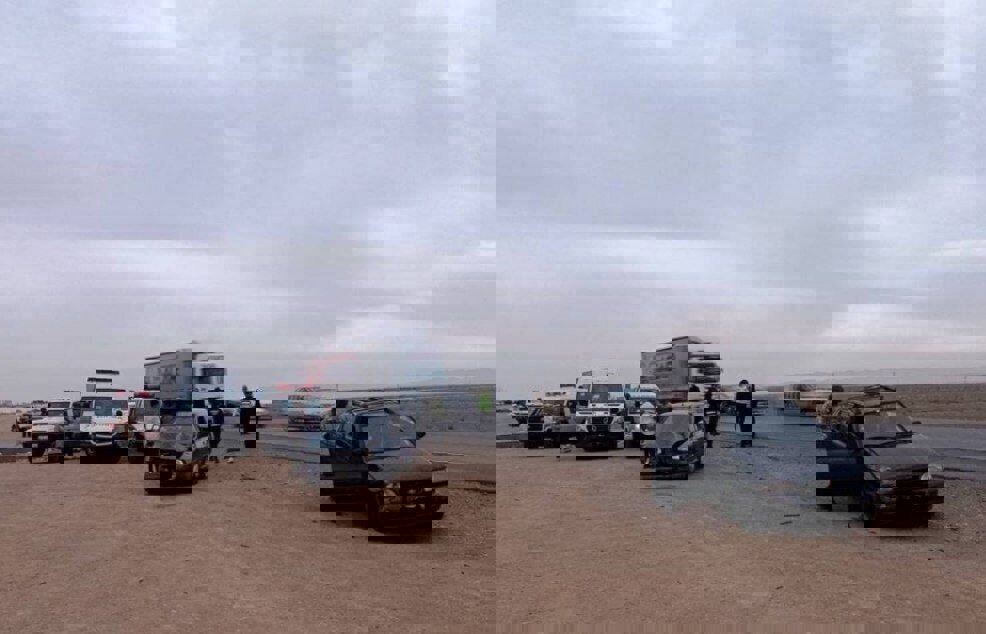 تصادف زنجیره‌ای ۳۰ خودرو در آزادراه زنجان – تبریز با ۲۱ مصدوم