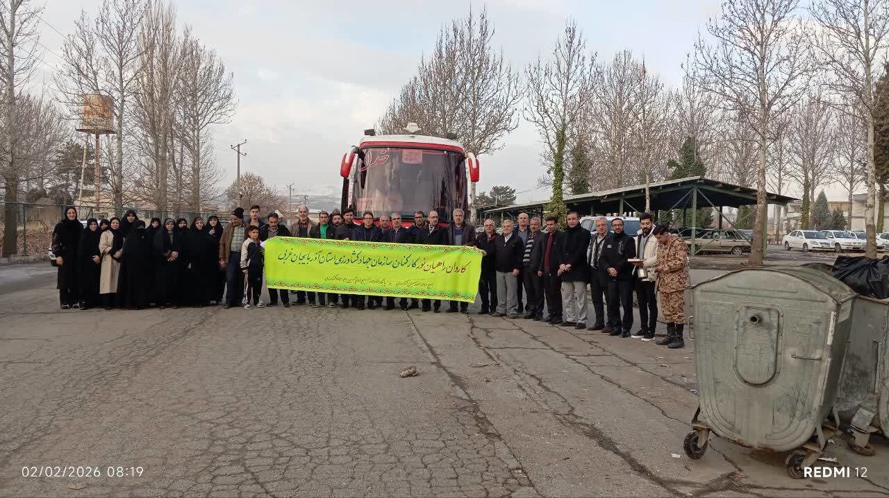 اعزام کاروان راهیان نور خانواده جهادگران آذربایجان غربی به مناطق جنگی جنوب کشور