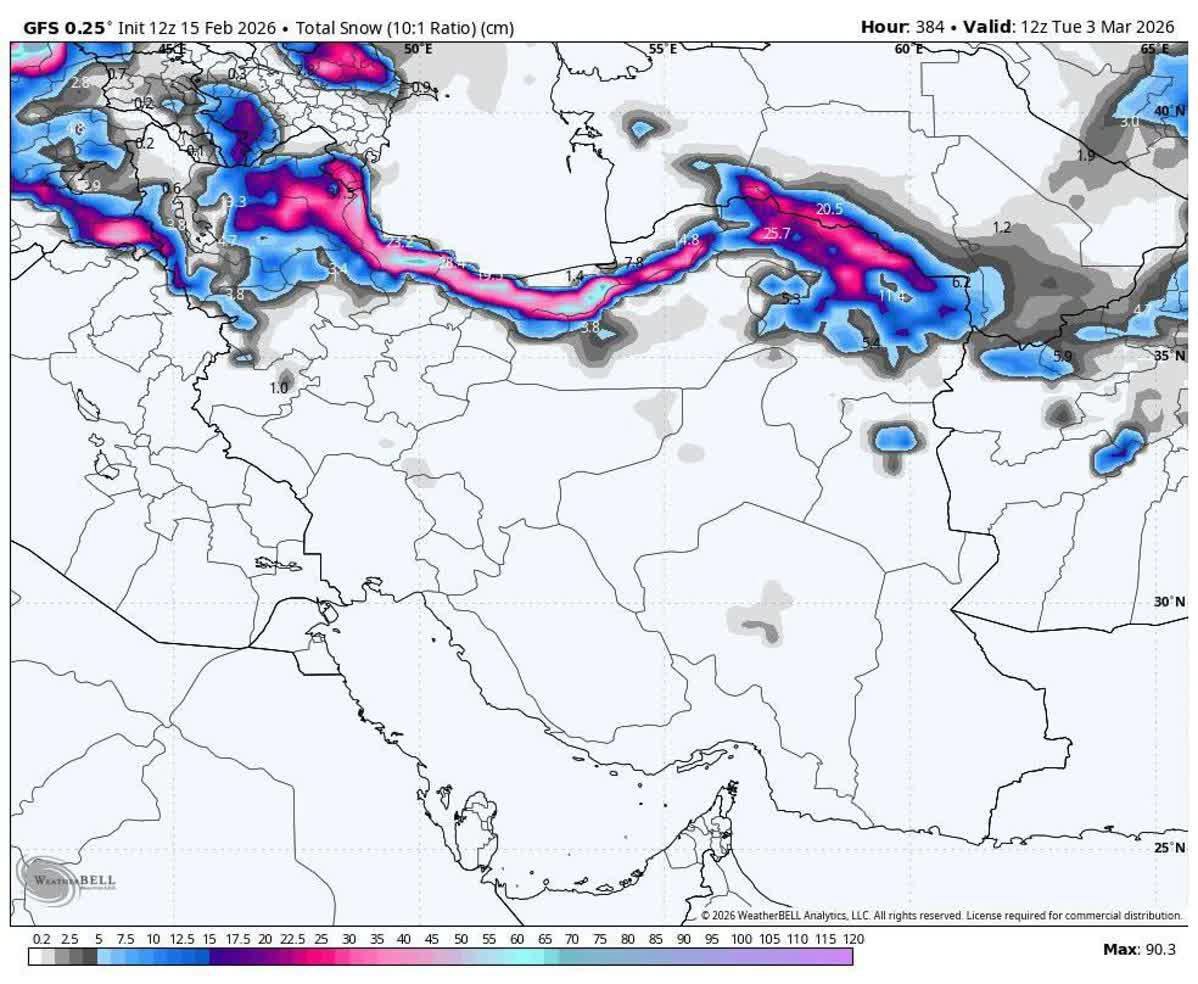 پیش بینی بارش‌های خفیف باران در مرکز و جنوب آذربایجان غربی