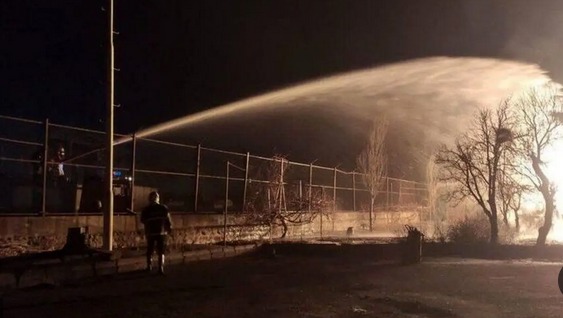 مهار کامل آتش سوزی در مرکز توزیع گاز مایع تبریز