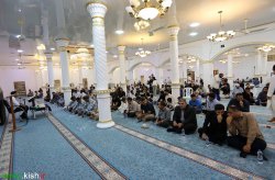 محفل انس با قرآن در گرامیداشت یاد و مقام رهبر شهید انقلاب در مسجد نور کیش برگزار شد