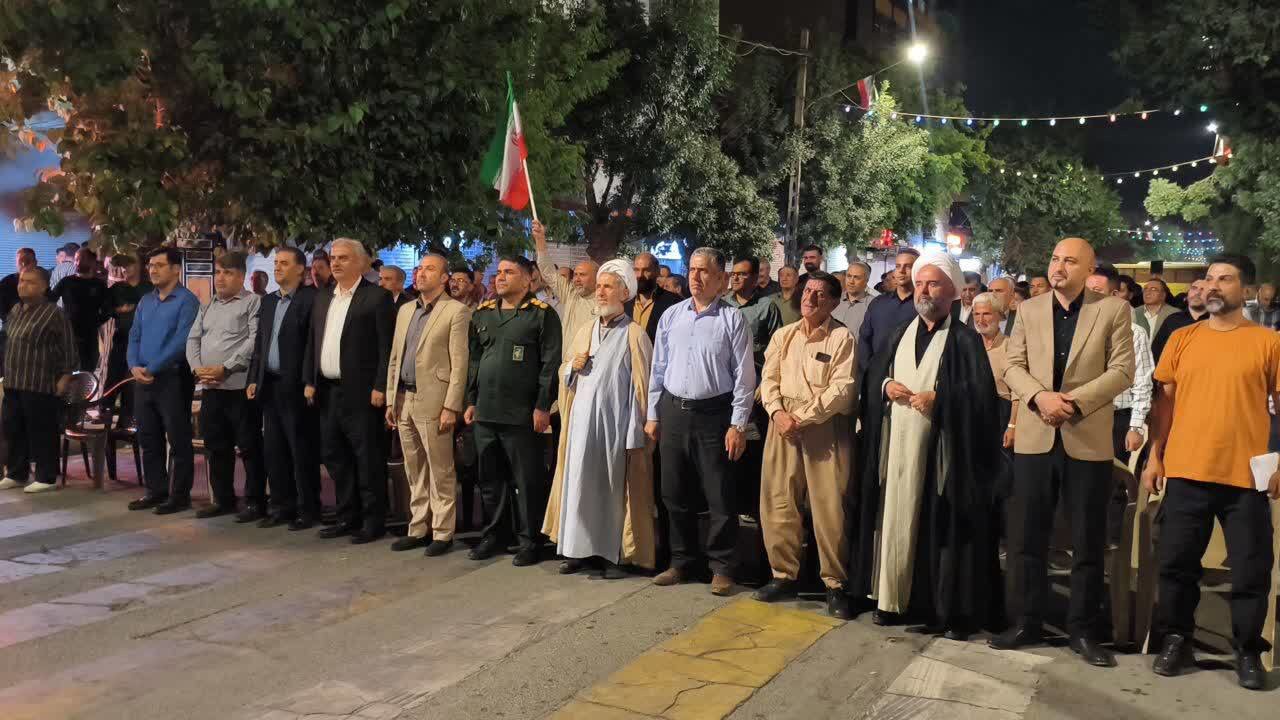 حضور مردم بوکان در صد و هفتاد و هشتمین رزمگاه شبانه