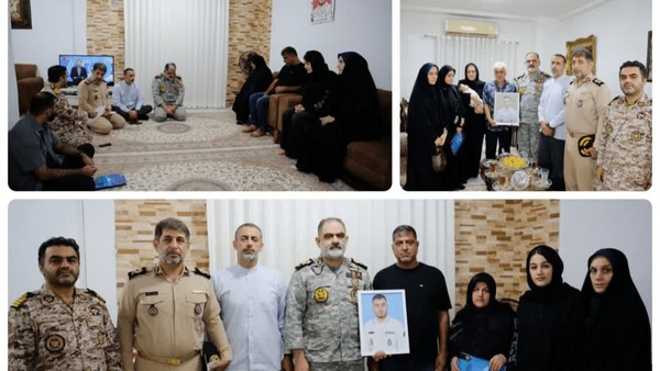 تجلیل دریادار ایرانی از خانواده شهدای جنگ تحمیلی رمضان