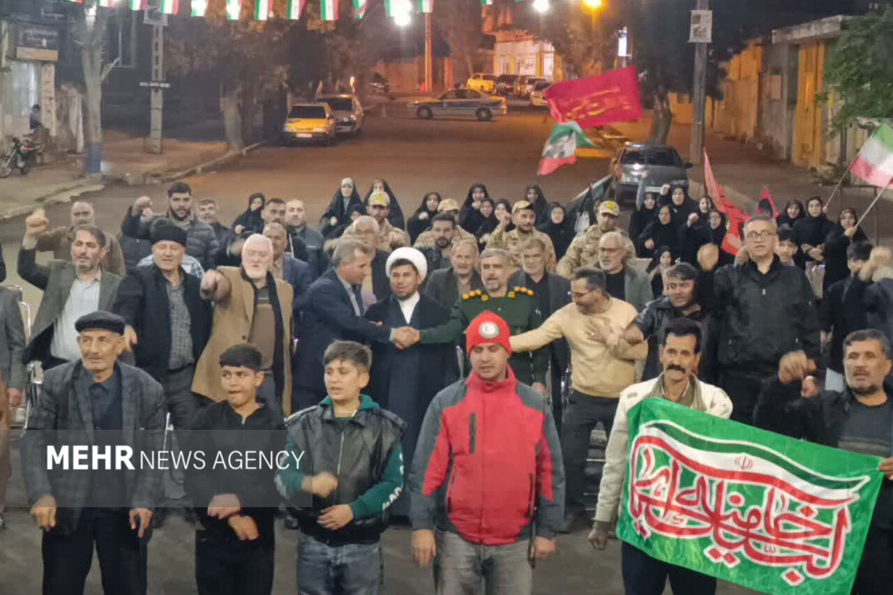 تداوم اجتماع مرزداران بیله سوار در دفاع از آرمان‌های انقلاب اسلامی
