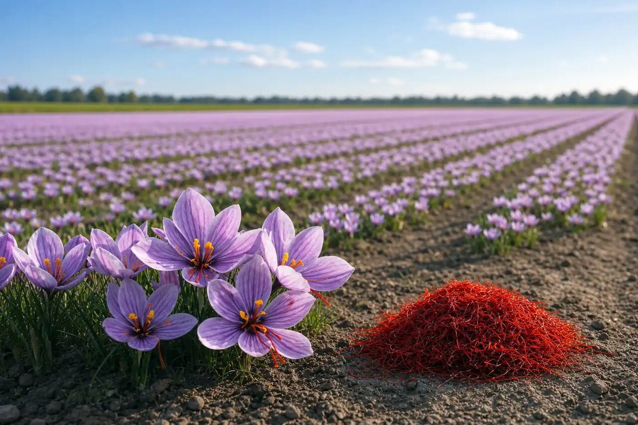 برداشت زعفران در ۵۵ هزار هکتار اراضی آذربایجان غربی آغاز شد